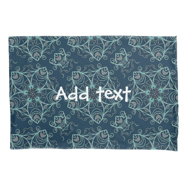 Floral ornamental print pillowcase (Front)