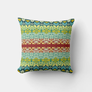 Floral ornamental seamless pattern cushion