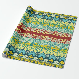 Floral ornamental seamless pattern wrapping paper
