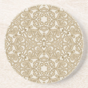 Floral ornate background coaster