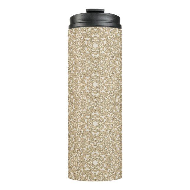 Floral ornate background thermal tumbler (Front)