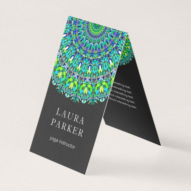Floral Ornate Mandala Business Card (Front)