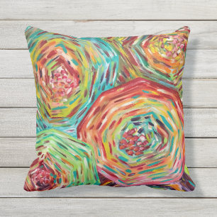 Floral outdoor pillow/ bright coloured pillows