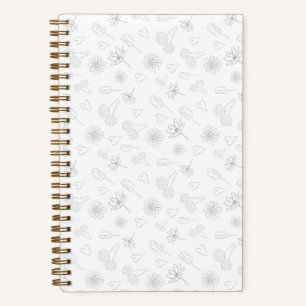 Floral Outline Notebook