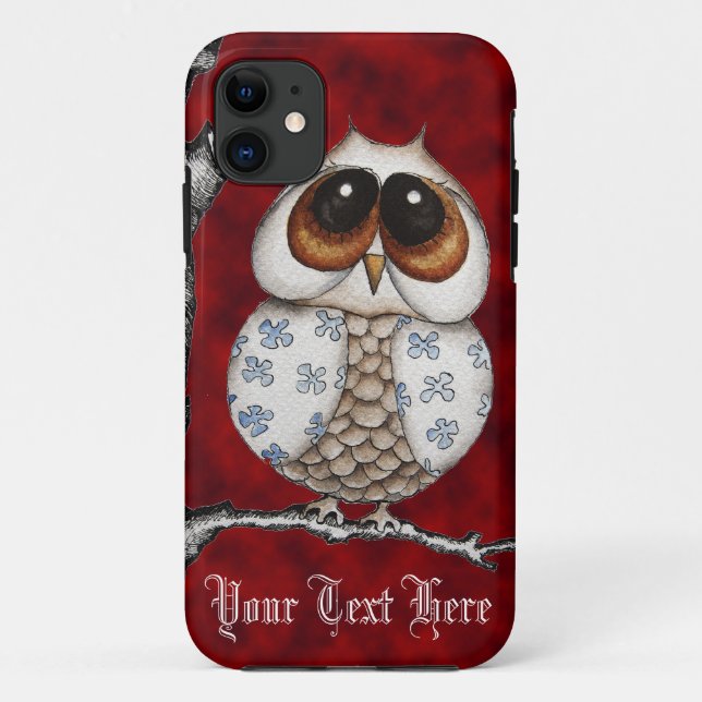 Floral Owl Red iPhone 5 Case (Back)