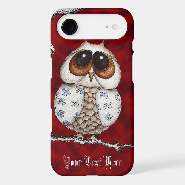 Floral Owl Red Samsung Galaxy S3 Case (Back)
