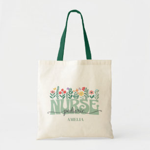 Floral Paediatrics Nurse Appreciation Tote Bag