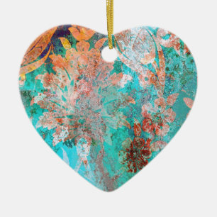 Floral Painting Ceramic Tree Decoration