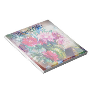 Floral painting personalised notepad