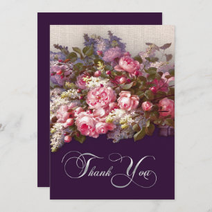 Floral Painting Thank You Wedding Anniversary Card