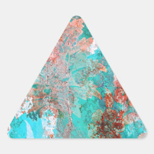 Floral Painting Triangle Sticker