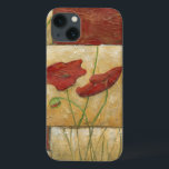 Floral Painting with Visible Brush Strokes iPhone 13 Case<br><div class="desc">The brush strokes are visible in this floral painting by Chariklia Zarris. Two red flowers sit in the middle of the piece with grass on the bottom and a few leaves floating at the top. A whimsical scene that would make a great gift!</div>