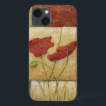 Floral Painting with Visible Brush Strokes iPhone 13 Case<br><div class="desc">The brush strokes are visible in this floral painting by Chariklia Zarris. Two red flowers sit in the middle of the piece with grass on the bottom and a few leaves floating at the top. A whimsical scene that would make a great gift!</div>