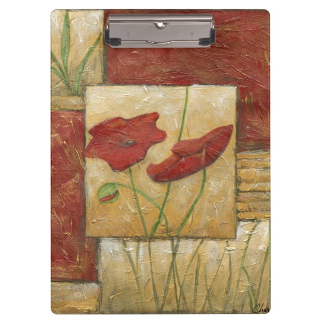 Floral Painting with Visible Brush Strokes Clipboard (Front)