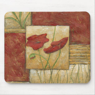 Floral Painting with Visible Brush Strokes Mouse Mat