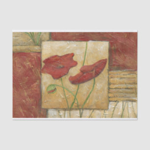 Floral Painting with Visible Brush Strokes Tissue Paper