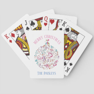 Floral Paisely Christmas Ornament /Playing Cards