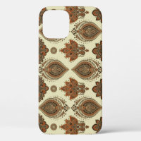 Floral paisley, Asian textile vintage pattern.