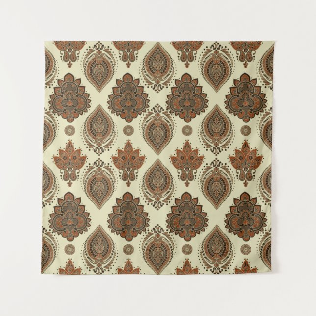 Floral paisley, Asian textile vintage pattern. Tapestry (Front)