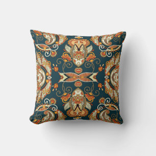 Floral Paisley Bandanna: Traditional Ornament Cushion