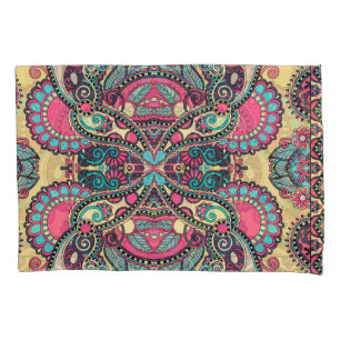 Floral Paisley Bandanna: Traditional Ornamental Pillowcase