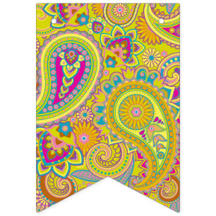 Floral Paisley seamless pattern I + your ideas Bunting