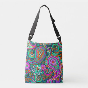 Floral Paisley seamless pattern II + your ideas Crossbody Bag