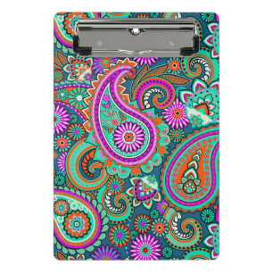 Floral Paisley seamless pattern II + your ideas Mini Clipboard