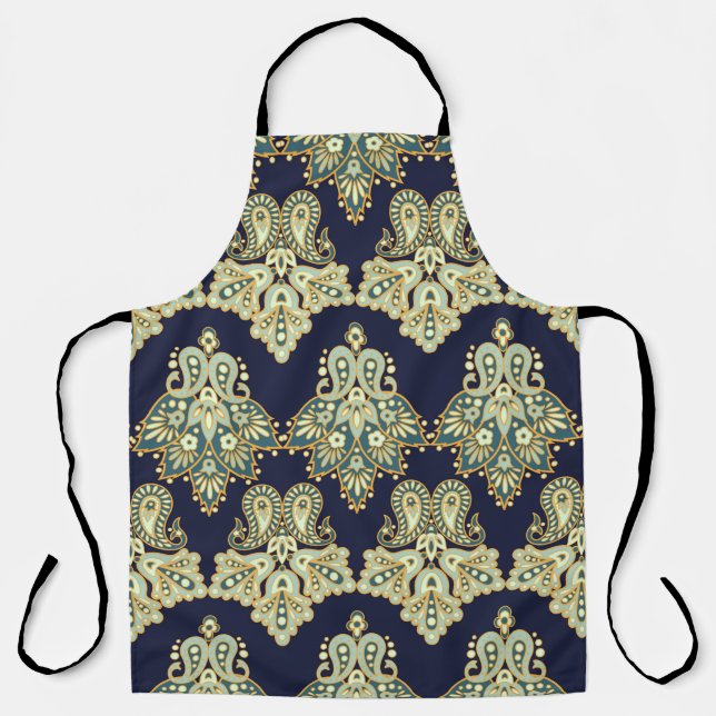 Floral paisley seamless pattern. illustration in A Apron (Front)