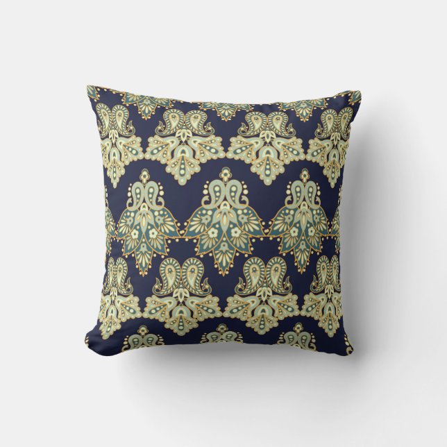 Floral paisley seamless pattern. illustration in A Cushion (Front)