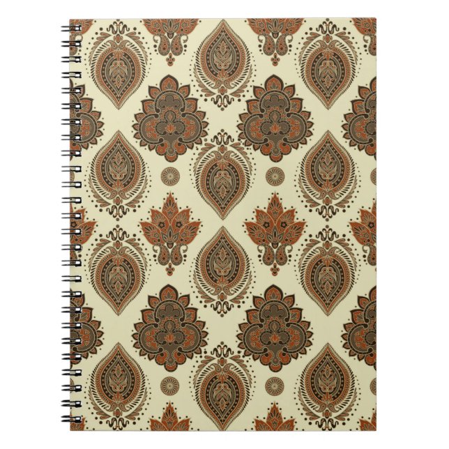 Floral paisley seamless pattern. Vintage illustrat Notebook (Front)