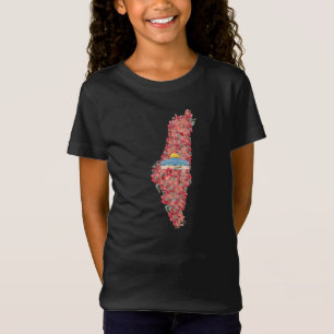 Floral Palestine map Dome of Rock al quads Gift T-Shirt