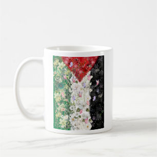 Floral Palestine Map - Free Palestine Map T-shirt Coffee Mug