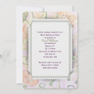 Floral Paper and Frame Party Invitation