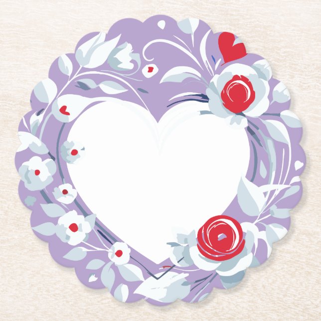 floral  paper coaster (Front)