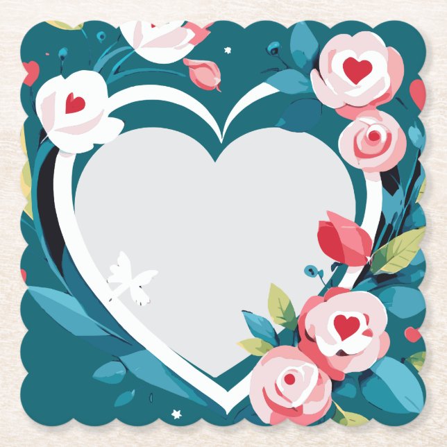 floral  paper coaster (Front)