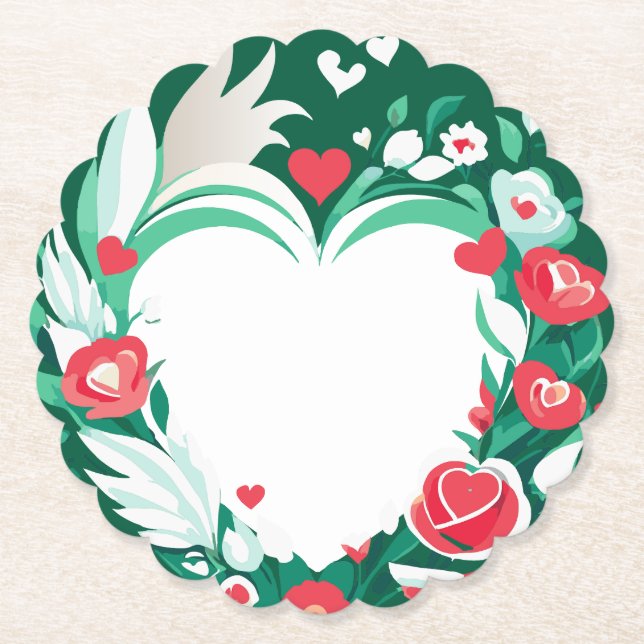 floral  paper coaster (Front)