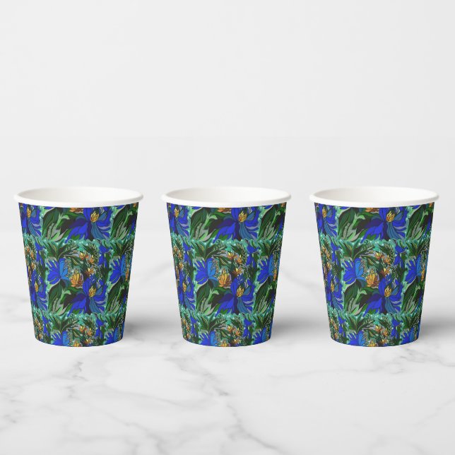 Floral  paper cups (Multi)