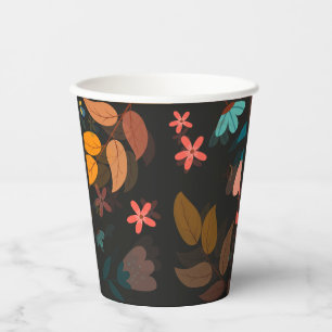 Floral  paper cups