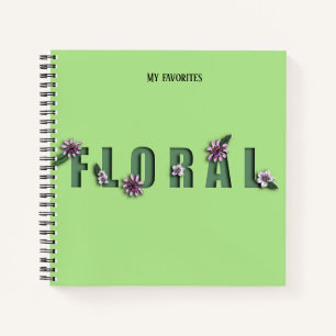 Floral «paper-cut» duo Sketch/line Notebook