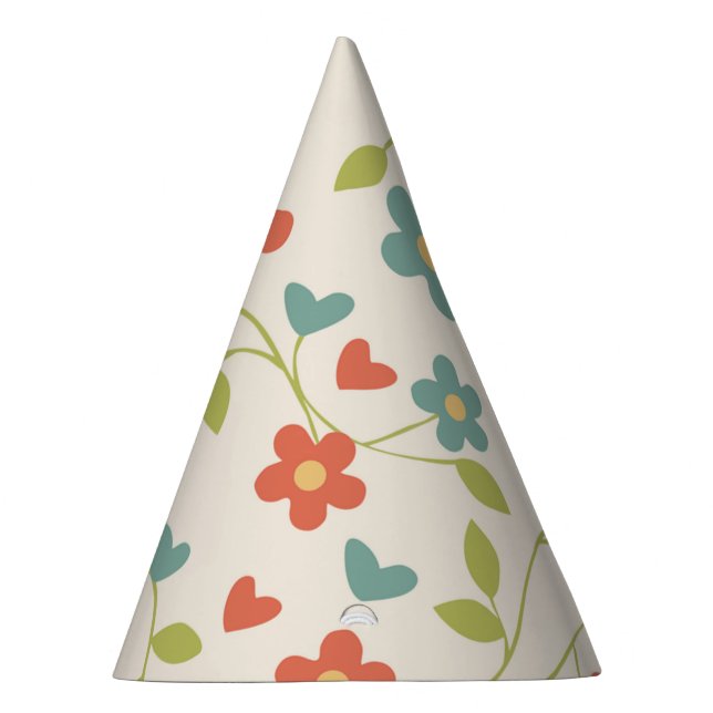 Floral Paper Party Hats (Right)