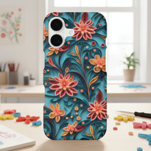 Floral Paper Pattern iPhone 17 Case