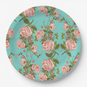 Floral Paper Plate