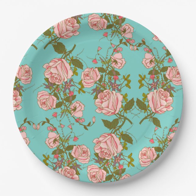 Floral Paper Plate (Front)