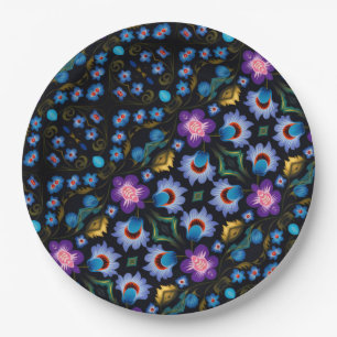floral paper plate