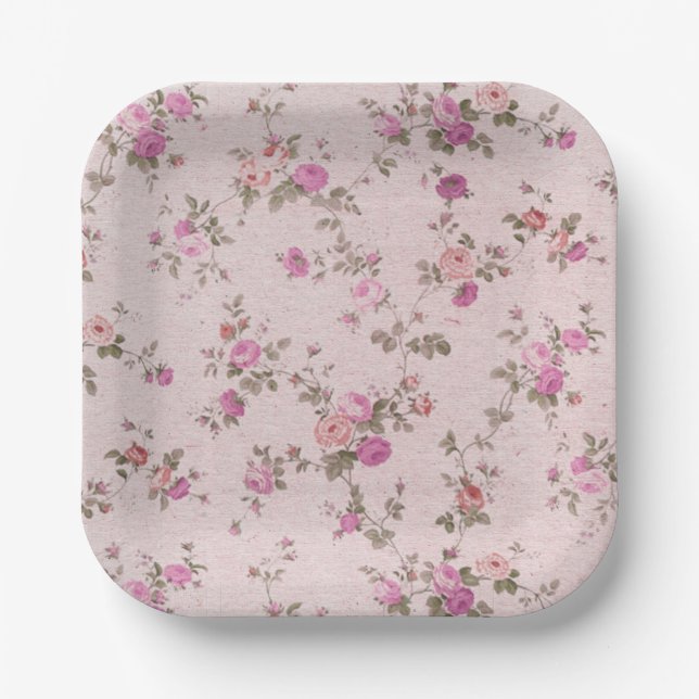 Floral paper plate (Front)