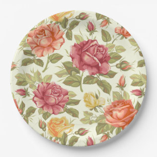 Floral Paper Plate