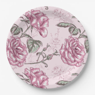 Floral Paper Plate