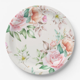 Floral Paper Plate