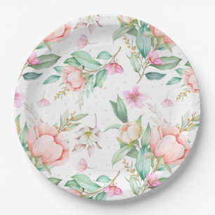 Floral Paper Plate